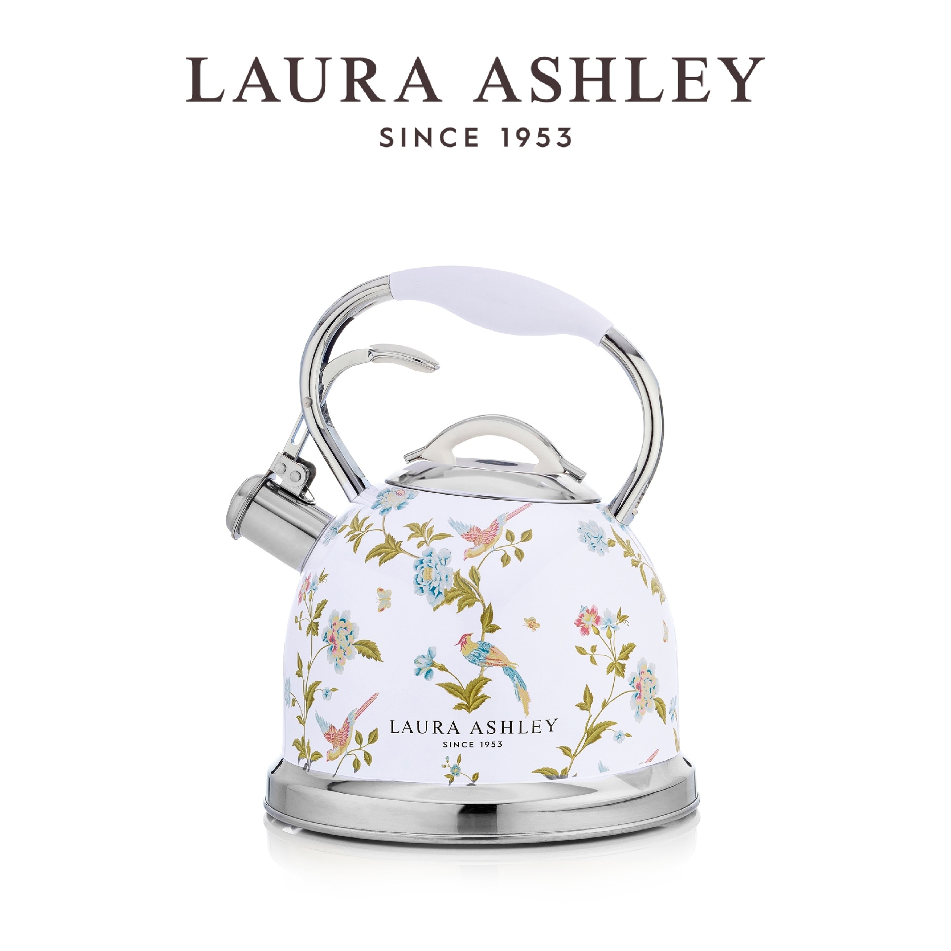 Laura Ashley 1.7 Liter Stainless Steel Electric Tea Kettle