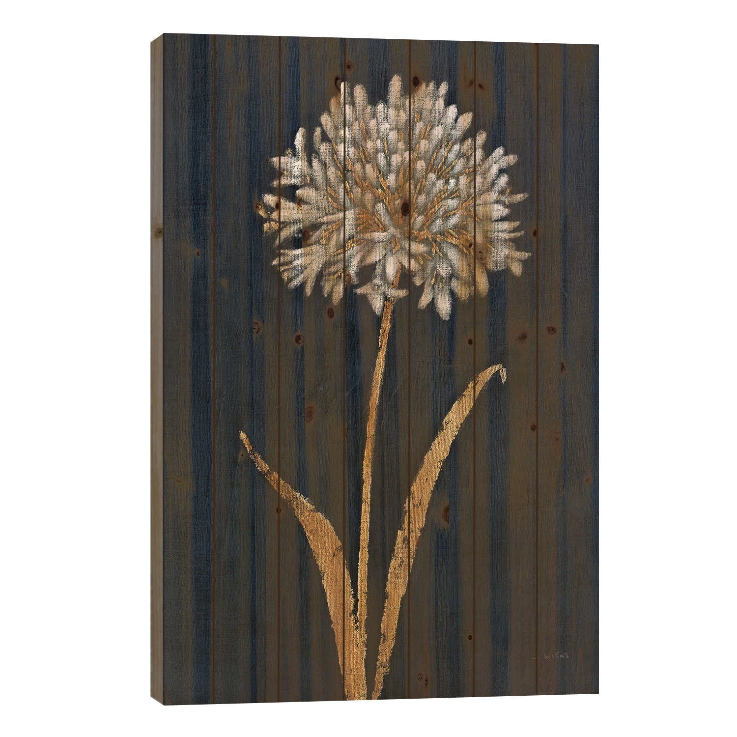 Shimmering Summer I Indigo Crop Print On Wood by James Wiens - Multi-Color