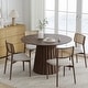 preview thumbnail 22 of 41, Solid Wood Round Dining Table for 4-8 People Nordic style
