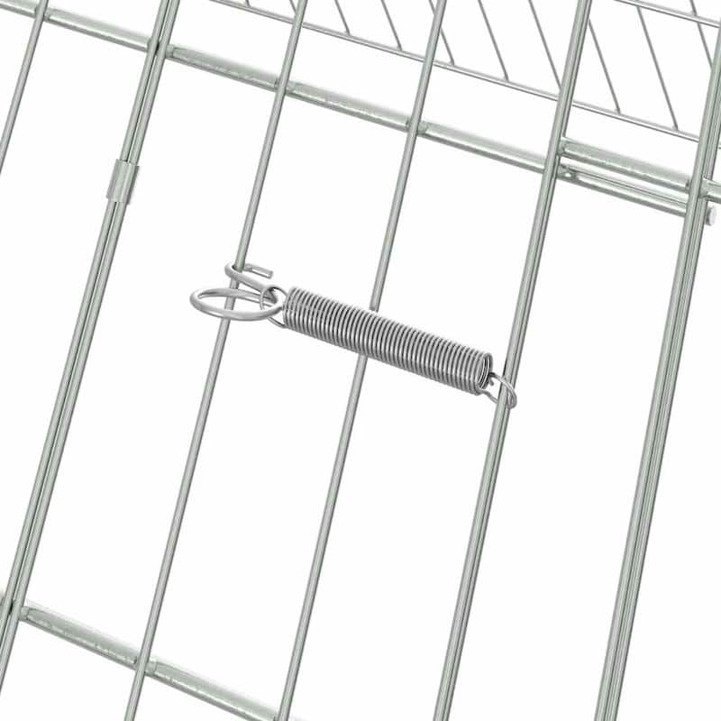 vidaXL Chicken Cage Silver in Galvanised Steel