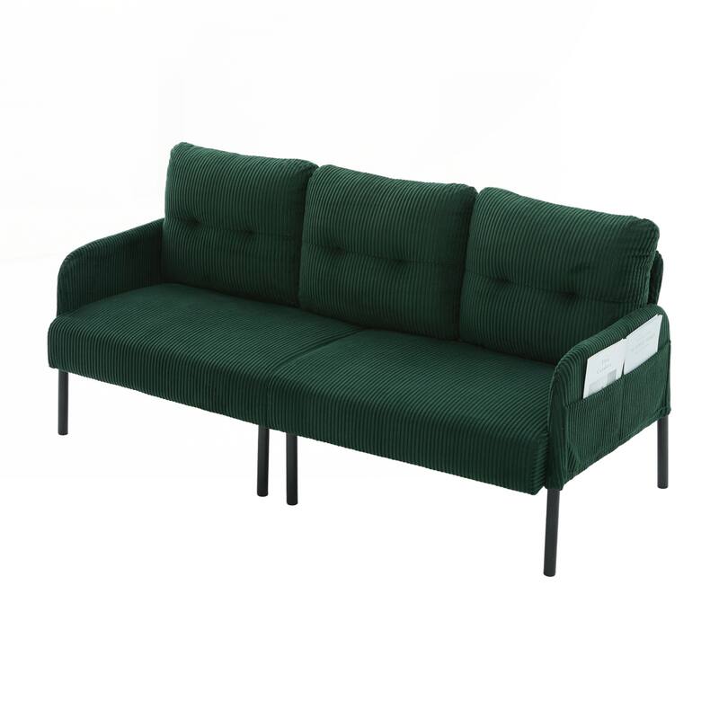 Oversized Loveseat, Modern & Plush Double-seater Sofa, Corduroy Upholstered Couch