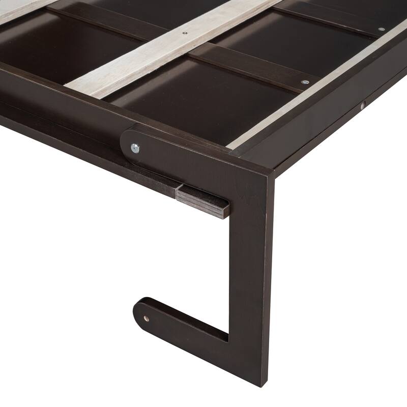 Espresso Queen Size Multi-function Murphy Bed with Cushion