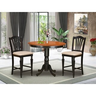3-piece Counter Height Dining Room Pub Set - a Kitchen Table and Chairs ...