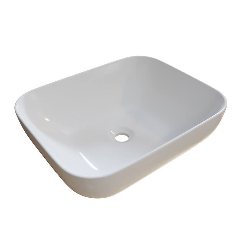 Imai Bench Mount Ceramic Rectangular Vessel Bathroom Sink