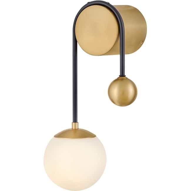Lark 83570 Auggie 1 Light 18" Tall Wall Sconce with Etched Opal Glass
