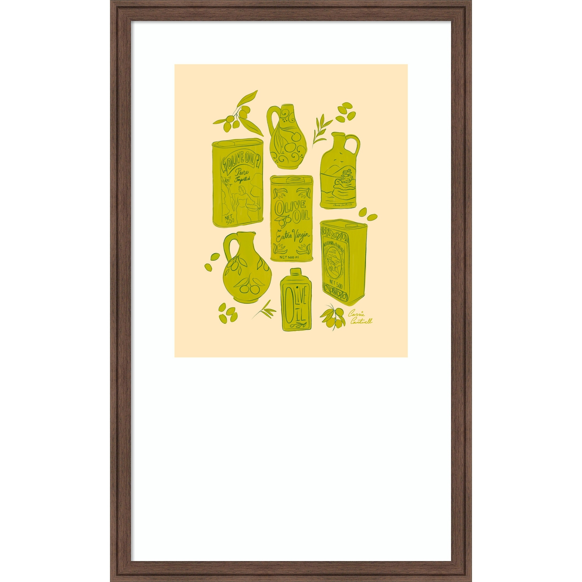 Oliva by Carrie Cantwell Wood Framed Wall Art Print