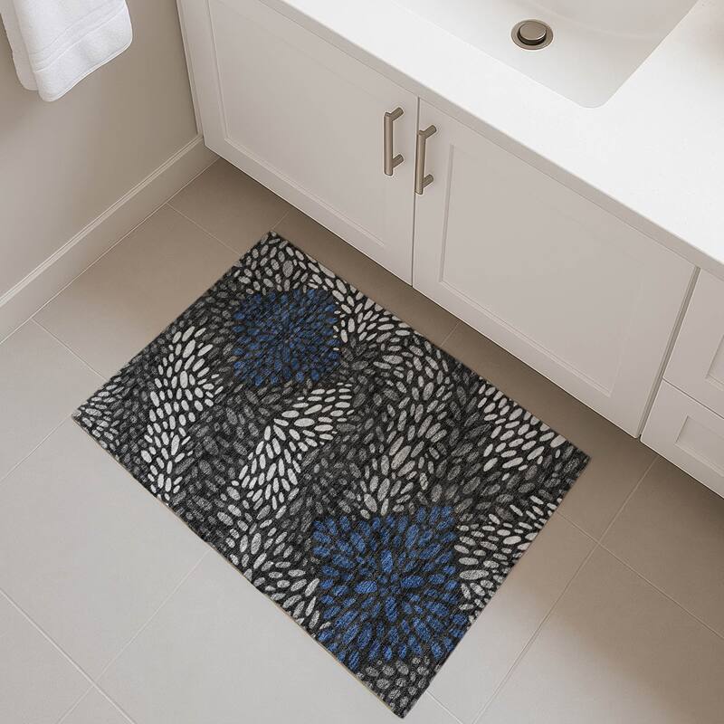 Machine Washable Indoor/ Outdoor Modern Genoa Chantille Rug