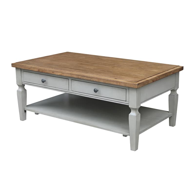 Vista Solid Wood Coffee Table - 48"W x 28"D x 20"H