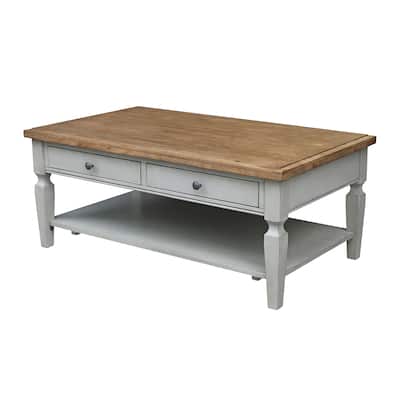 Vista Solid Wood Coffee Table - 48"W x 28"D x 20"H