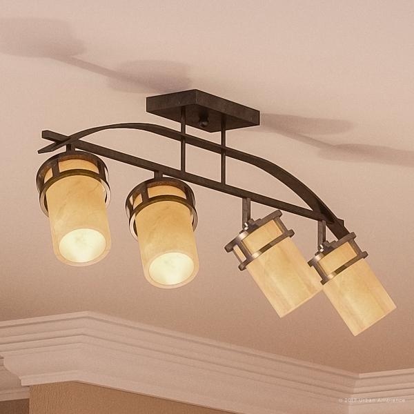 Wrought iron track lighting top
