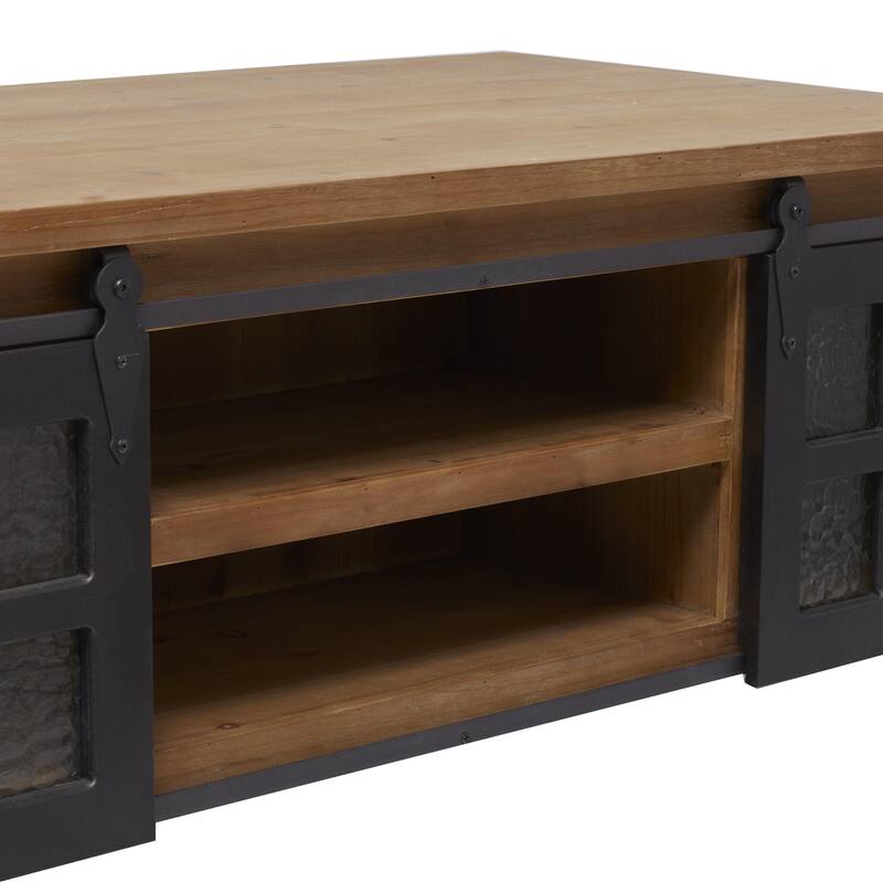 Wood Coffee Table - Brown - Roche River Decor