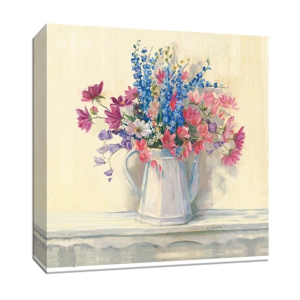 PTM Images 9-153344 PTM Canvas Collection 12" x 12" - "Ironstone Bouquet I" Giclee Flowers Art Print on Canvas