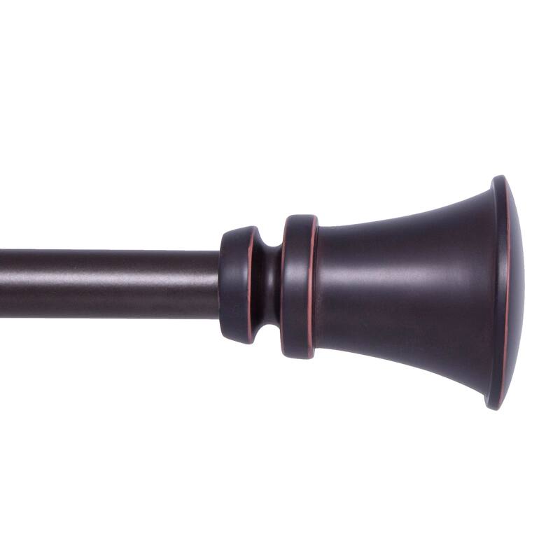 Kenney® Nile 3/4" Standard Decorative Window Curtain Rod, 36-66", Pewter - 36-66" - Bronze