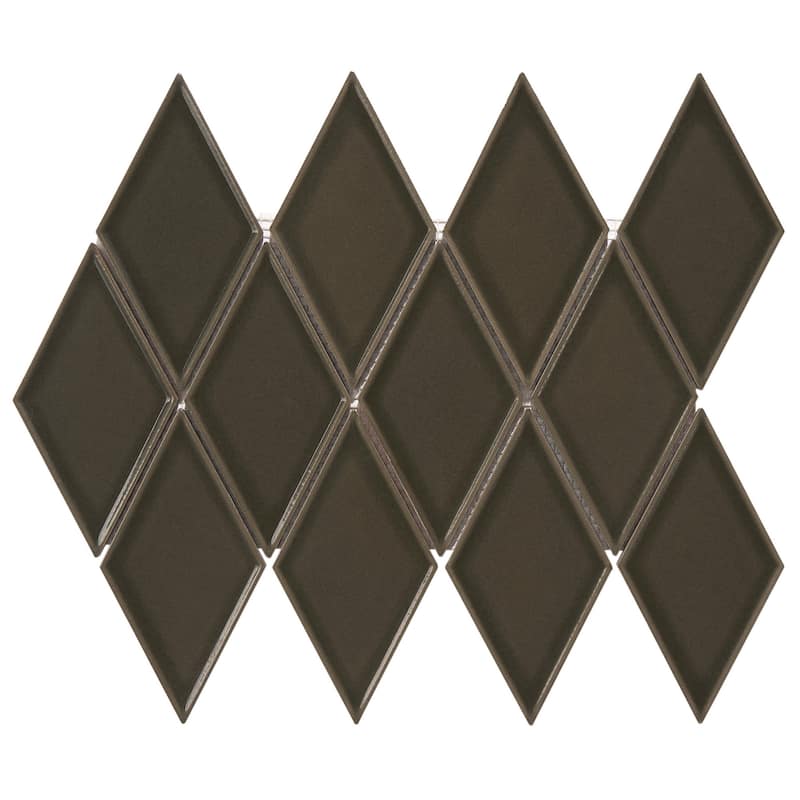 Century Harlequin Porcelain Mosaic Tile - 5 Sheets (3.90 sf) - Black