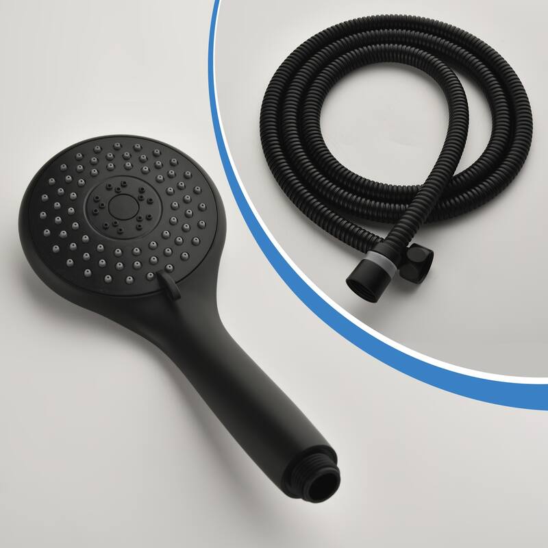 Wall-Mounted Tub and Shower Faucet Set with 3-Function Handheld Shower And Adjustable Slide Bar