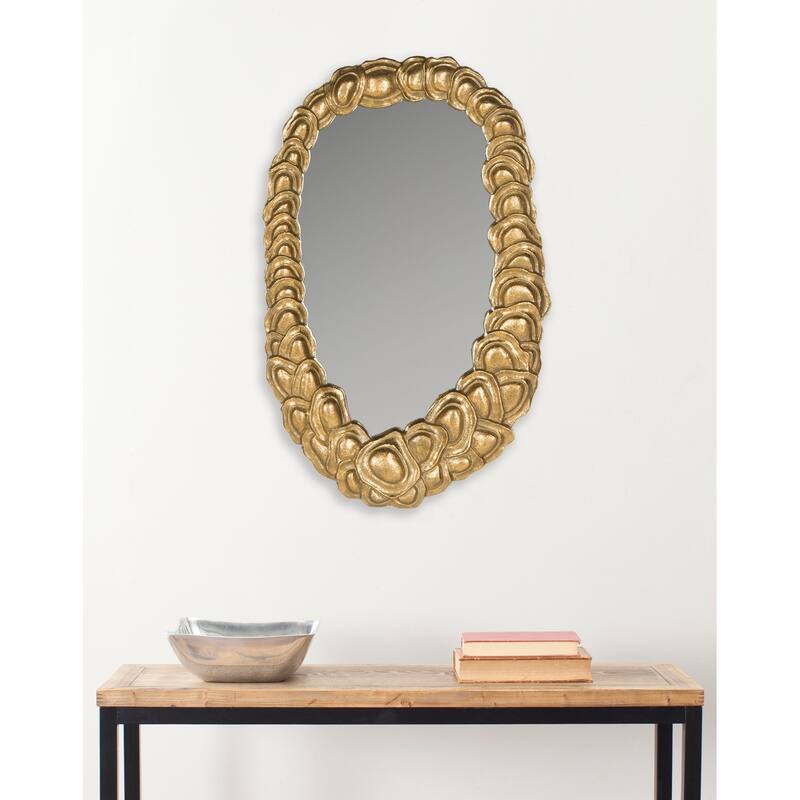 SAFAVIEH Samatha Antique Gold 23-inch Decorative Mirror - 14.3" x 1" x 23" - 14Wx1Dx23H