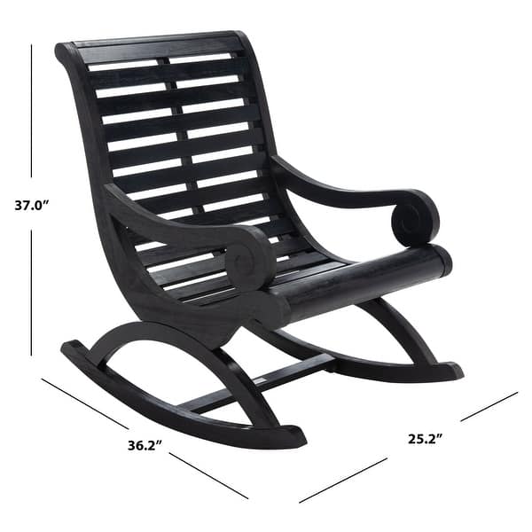 dimension image slide 1 of 2, SAFAVIEH Outdoor Living Sonora Rocking Chair - 25"W x 36"D x 37"H