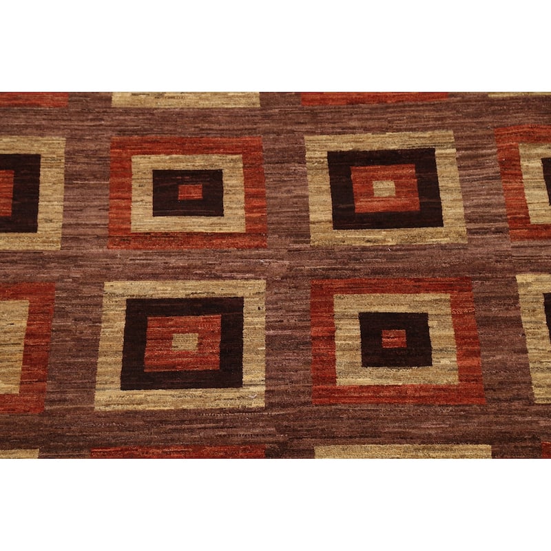 Geometric Gabbeh Kashkoli Oriental Area Rug Wool Hand-knotted - 6'6" x 9'2"