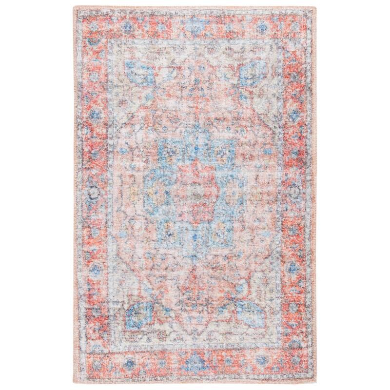 SAFAVIEH Handmade Saffron Mckenna Modern & Contemporary Oriental Rust/Blue Cotton