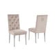 preview thumbnail 14 of 14, Best Quality Furniture Velvet Button Tufted Side Chairs with Chrome Base- Set of 2