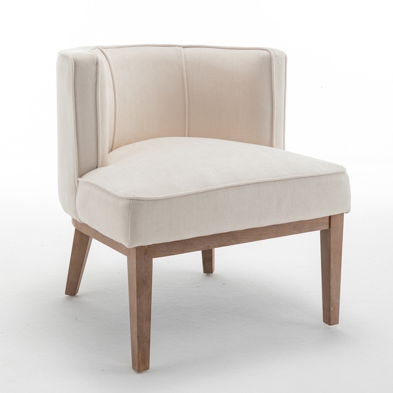 SEYNAR Mid-Century Boucle Upholstered Accent Side Chair with Solid Wooden Legs