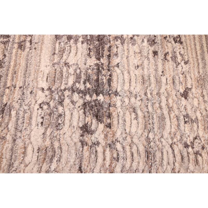 ECARPETGALLERY Hand Loomed Elysian Grey Wool Rug - 8'1 x 9'11