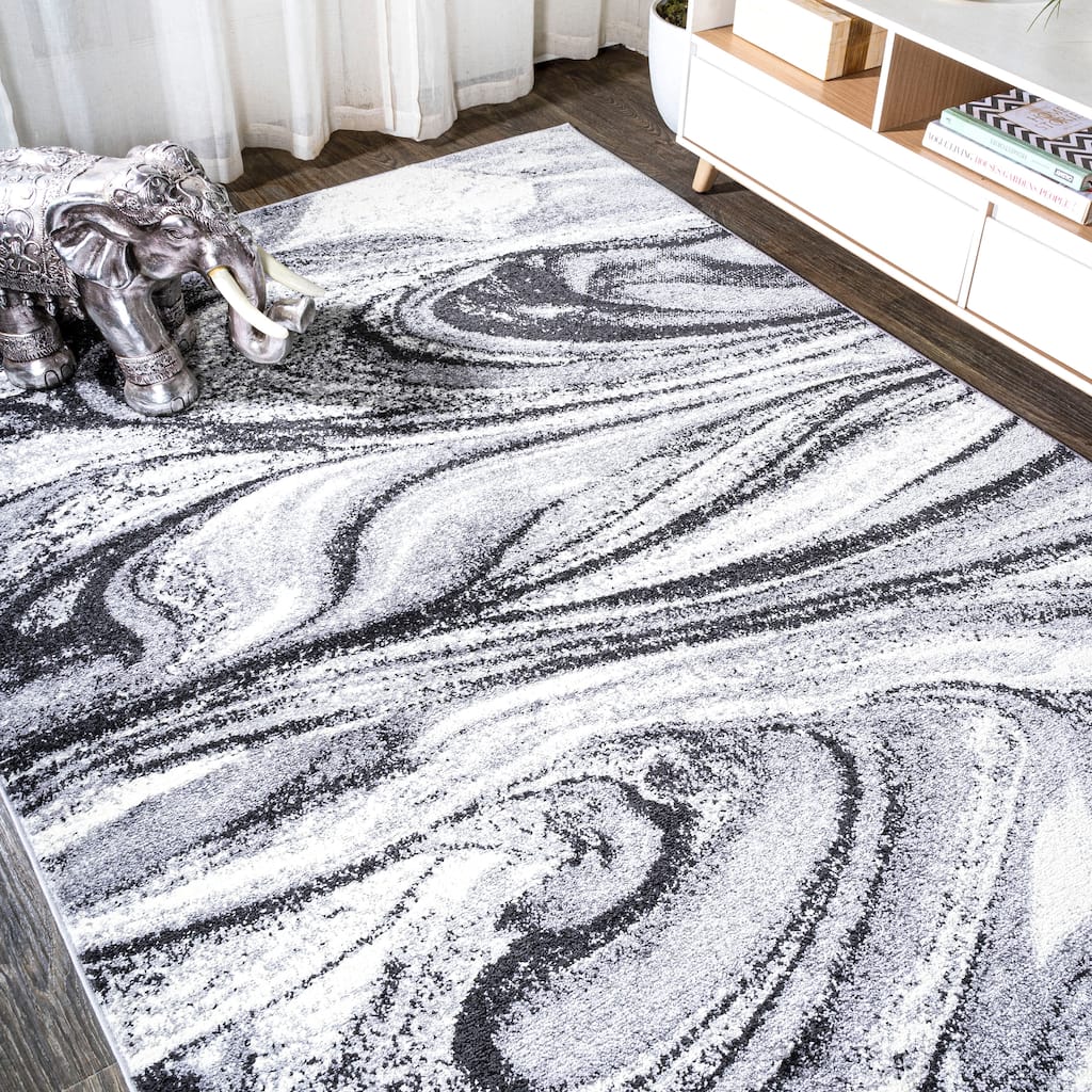JONATHAN Y Alcudia Abstract Marble Contemporary Area Rug