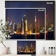 preview thumbnail 4 of 14, Designart 'New York Skyline at Night' Cityscape Photo Framed Canvas Print