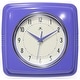 preview thumbnail 38 of 63, Infinity Instruments Retro 9.25-inch Square Wall Clock - 9.25 x 1.875 x 9.5 Periwinkle