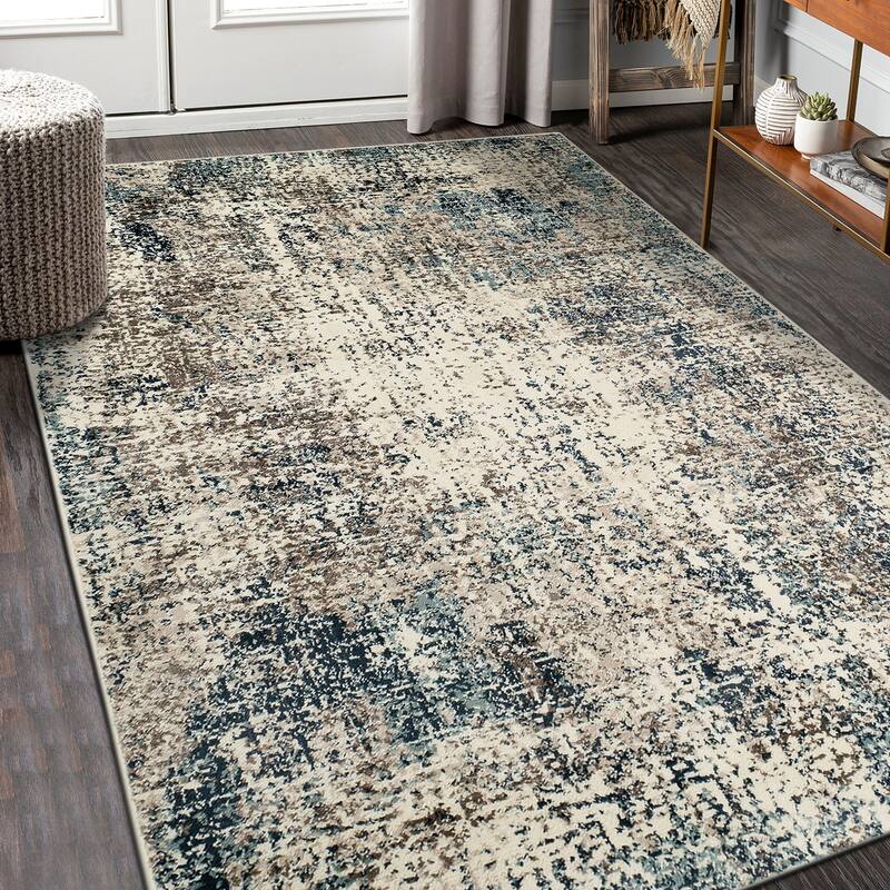 Bailey Benson Blue Abstract Area Rug - 2' x 3'