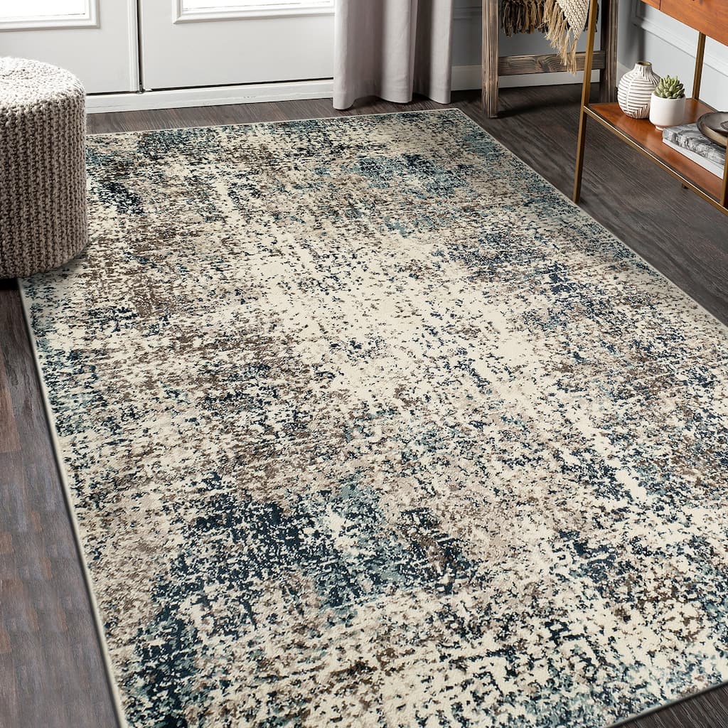Bailey Benson Blue Abstract Area Rug