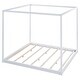 preview thumbnail 34 of 34, Modern Canopy Platform Bed with Wood Slats Support