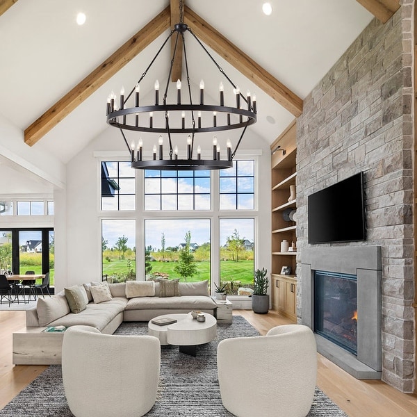 Two tier farmhouse chandelier 2025