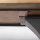 preview thumbnail 9 of 21, Maxton Light Brown Solid Wood w/ Black Iron Pedestal Base Rectangular Dining Table