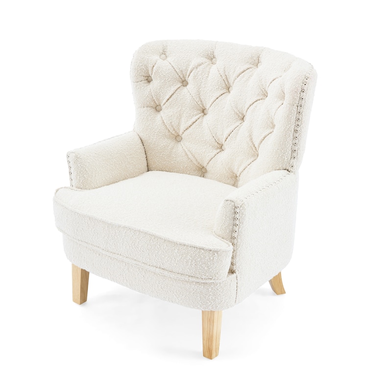 Almond 29.5" Button Tufted Club Chair