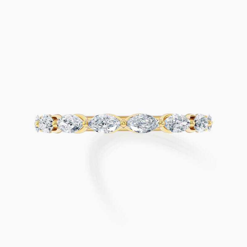 Auriya 14k Gold Marquise East-West Lab Grown Diamond Half Eternity Band 0.80 - 3.00 ct. tw. (F-G, VS)