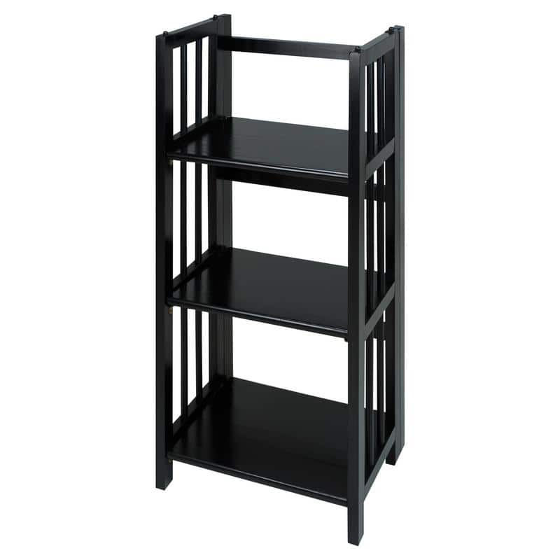 3-Shelf Folding 14-inch Wide Bookcase