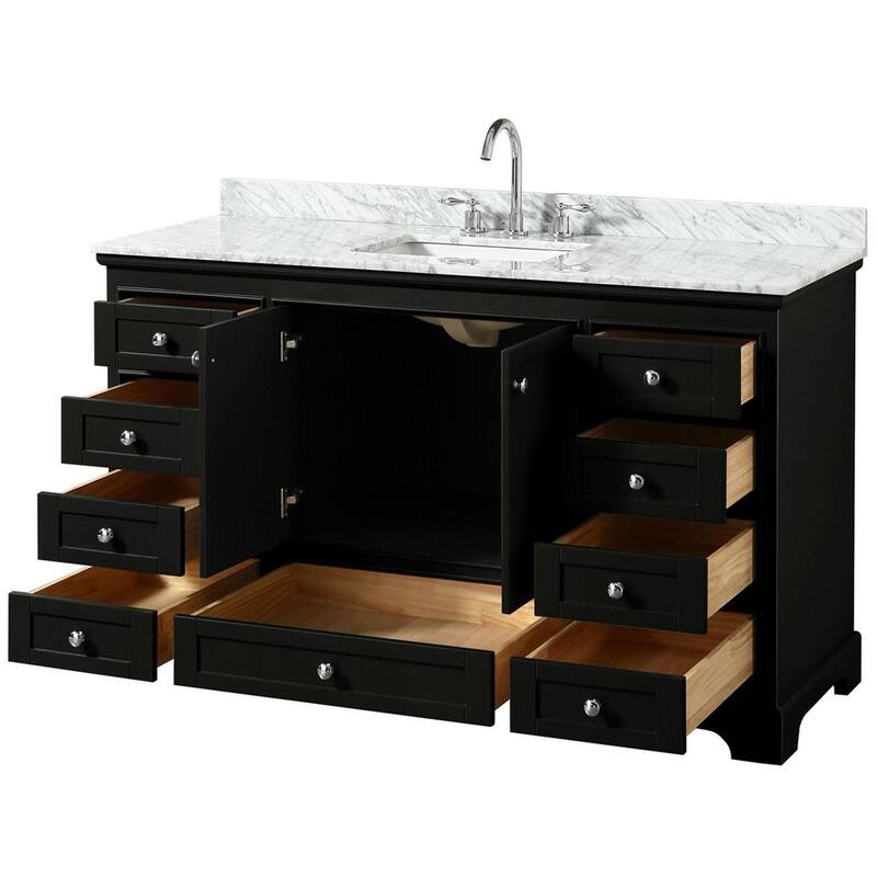Wyndham Collection Deborah 60" Free Standing Single Vanity Set with