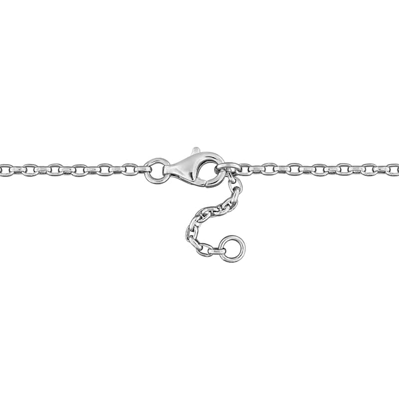 Miadora 8-8.5mm Cultured Freshwater Pearl 3 4/5ct TGW White Topaz Necklace Sterling Silver