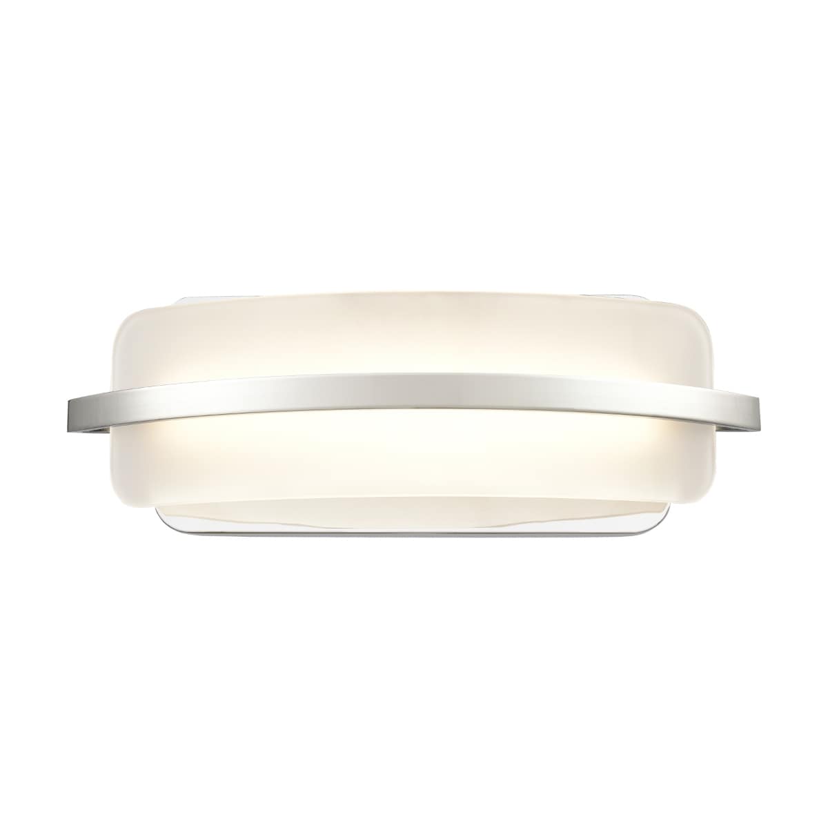 Atlas Lighting Curvato Integrated LED Curved Etched Glass and Chrome Bathroom Vanity Light