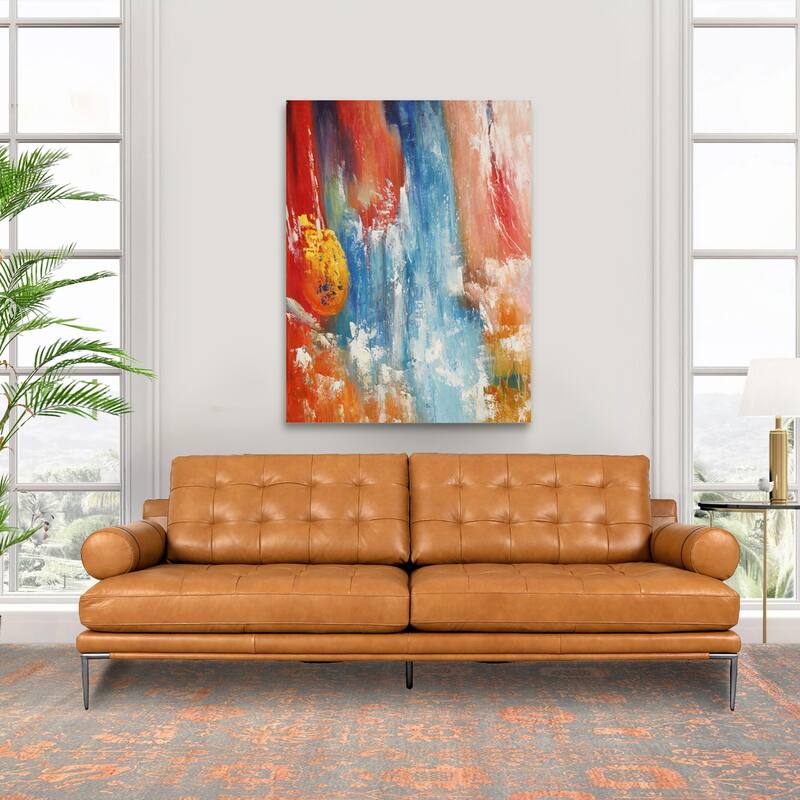 Pasargad Home Spectrum — Hand-Painted Multicolor Abstract Oil Painting on Canvas