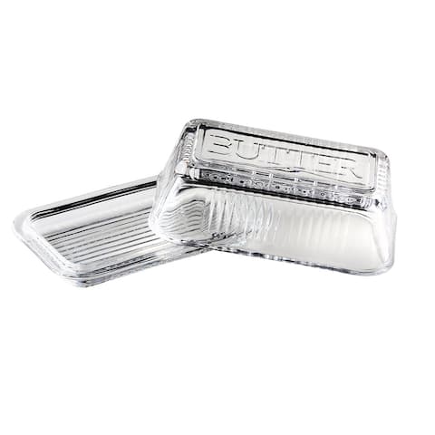 Amici Home Classic Glass Butter Dish - Clear - 7" length