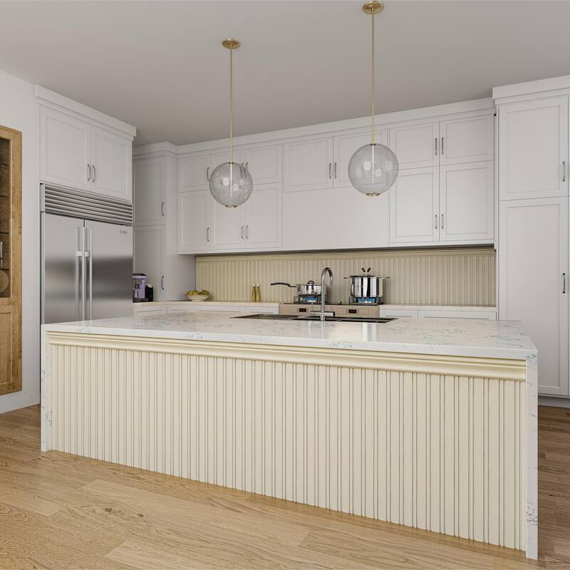 Art3d Decorative PS Wall Panel Kit with Trim, 12 Panels & 4 Edge Strips - N/A