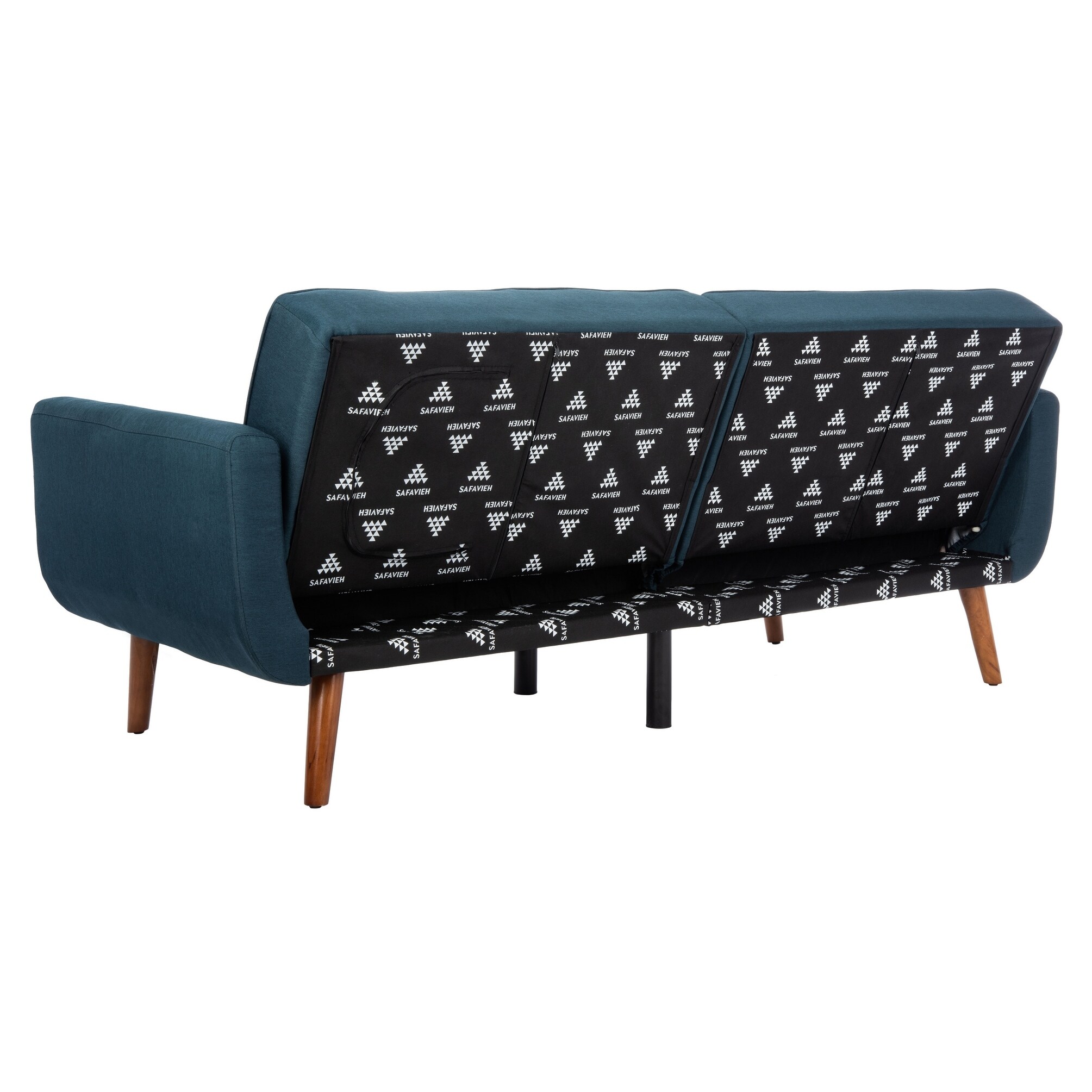 SAFAVIEH Bushwick Mid century Foldable Futon Sofa Bed 82.3