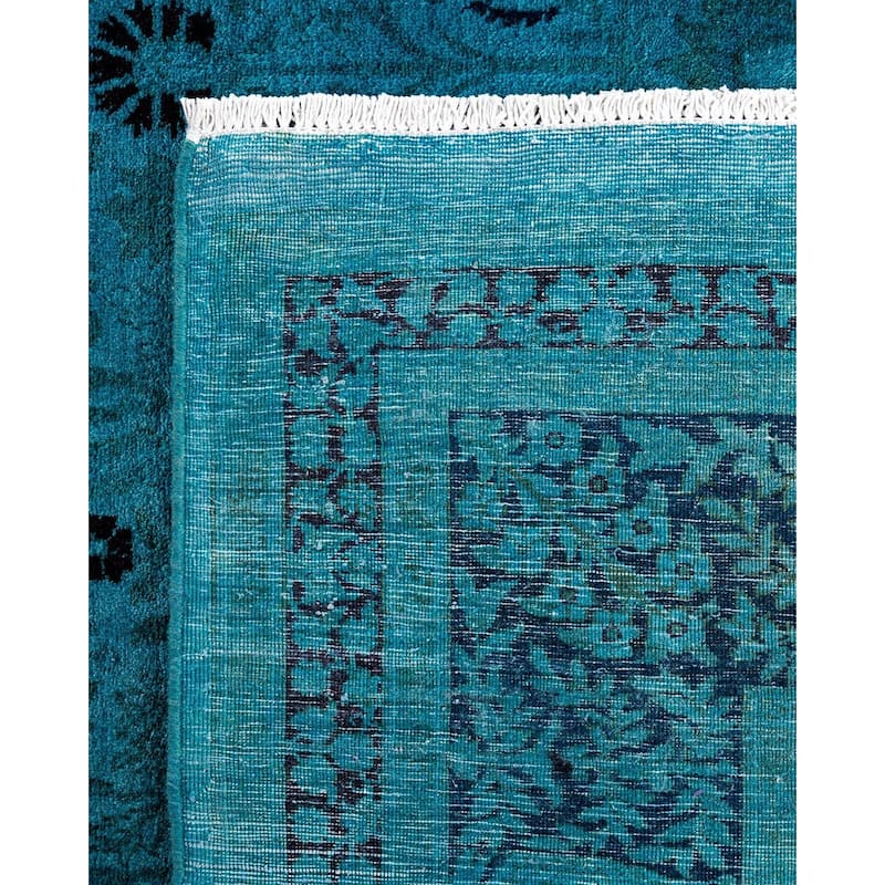 Contemporary Overdyed Wool Hand Knotted Area Rug - 6' 1" x 9' 2"