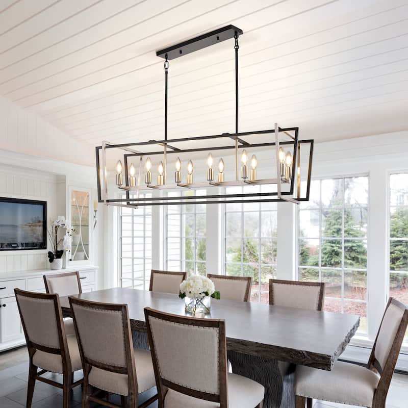12 - Light Linear Candle Kitchen Island Pendant