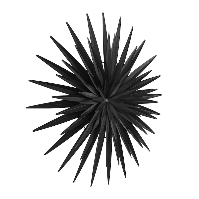 Metal Sunburst Large Layered 3D Home Wall Decor - Black - Roche River Decor