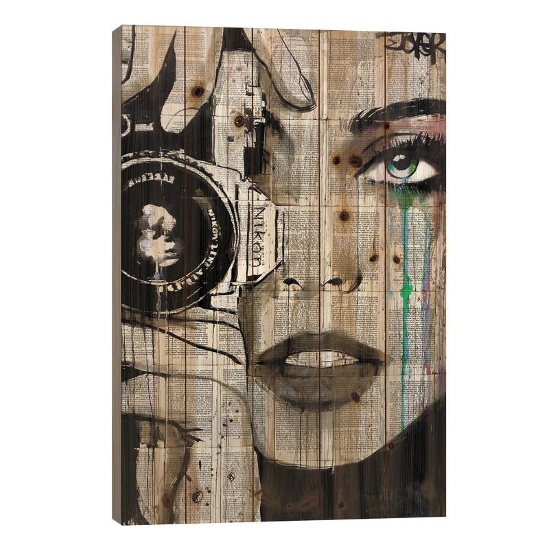 Zoom Print On Wood by Loui Jover - Multi-Color - 40x26x1.5