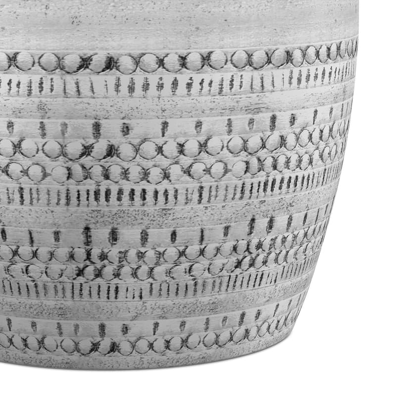 WYNDENHALL Jean 15" Wide Tribal Pattern Metal Accent Table & Assembled - 15"w x 15" d x 20" h