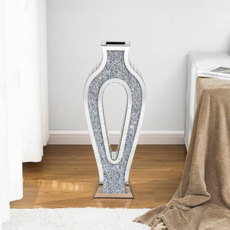 30" Floor Glass Vase Decor